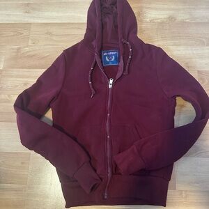 AQ/AQ Burgundy Varsity Jacket